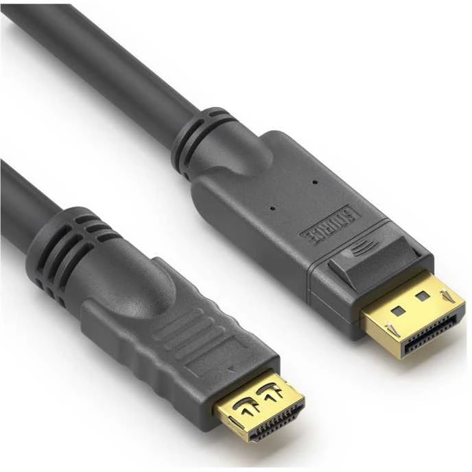 PureLink DisplayPort į HDMI laido galai su auksinėmis jungtimis