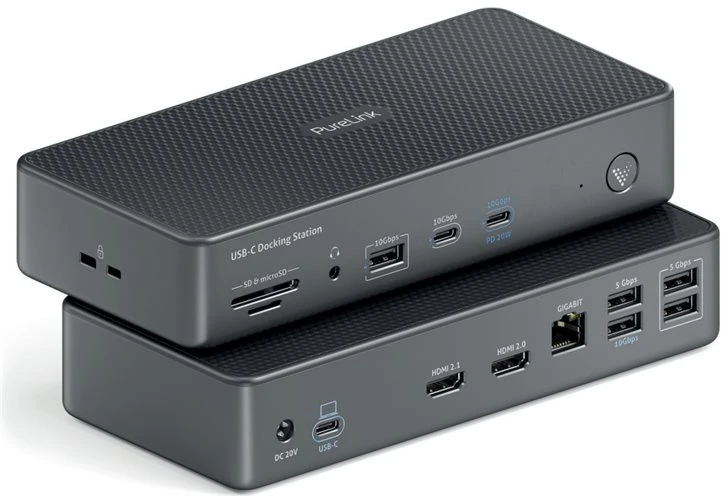 „PureLink VL-D200“, Laidinis, 100 W, 2.0/2.1, Pilkas, „MicroSD“ („TransFlash“), SD, 40 Gbit/s