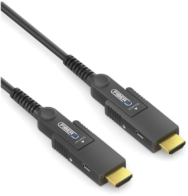 Purelink FiberX FX-I352-015, 15 m, HDMI A tipo (standartinis), HDMI D tipo (mikro), 18 Gbit/s, Juoda