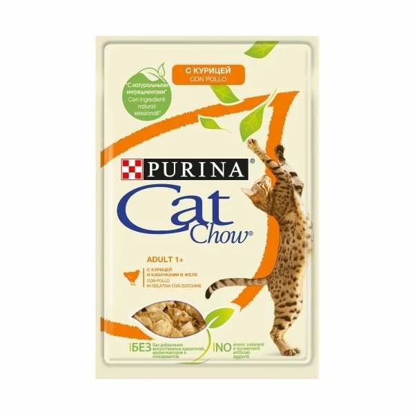 Purina Nestle Drėgnas Kačių Maistas - PURINA Cat Chow Vištiena Ir Cukinija 10x85g