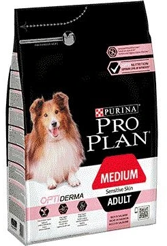 Purina Pro Plan OPTIDERMA dog adult Medium Sensitive Skin 14 kg, suaugusių vidutinių veislių, turinčių jautrią odą šunų sausas pašaras 12367239