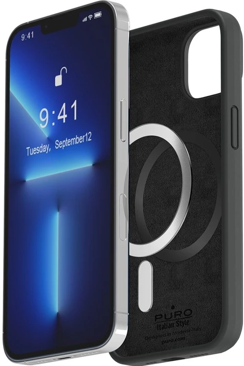 SBS Dėklas PURO skirtas iPhone 14 Max, juodas / IPC1467ICONMAGBLK