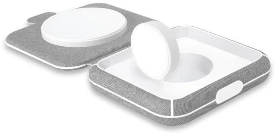 PURO PUFCCSQIAW1GREY, vidaus, USB, belaidis įkrovimas, 0,6 m, pilka, balta
