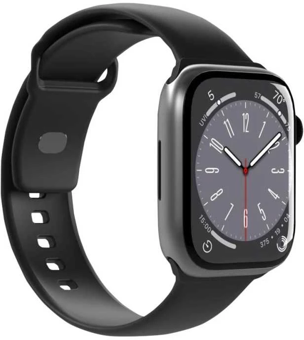 Puro Icon Silicone apyrankė skirta Apple Watch 42 / 44 / 45 / 49 mm – juodos spalvos (2 vnt)