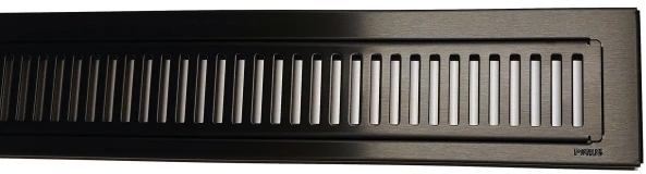PURUS PVD apdoroti juodi nerūdijančio plieno grotelės ir rėmas RIB 900 mm