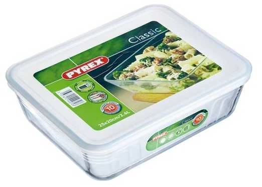 Kepkite ir orkaitėje atsparų patiekalą Šaldymas plastikiniu dangteliu 19 x 14 x 4 cm 0,8 l PYREX
