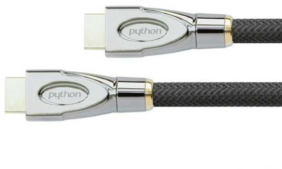 Python HDMI 2.1 laido jungtys su chromuotu korpusu