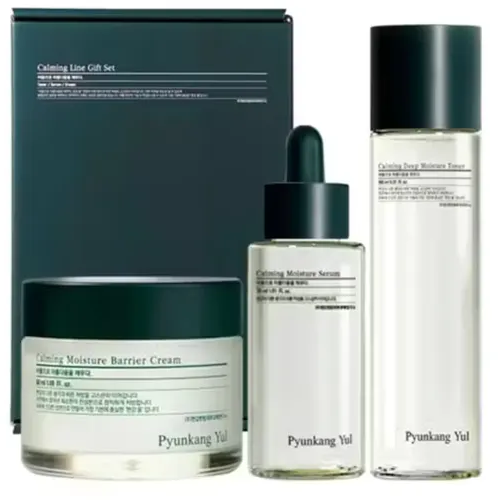 „Pyunkang Yul“ raminamosios linijos dovanų rinkinys – giliai drėkinamasis tonikas 150 ml + raminamasis serumas 30 ml + raminamasis drėkinamasis kremas 50 ml