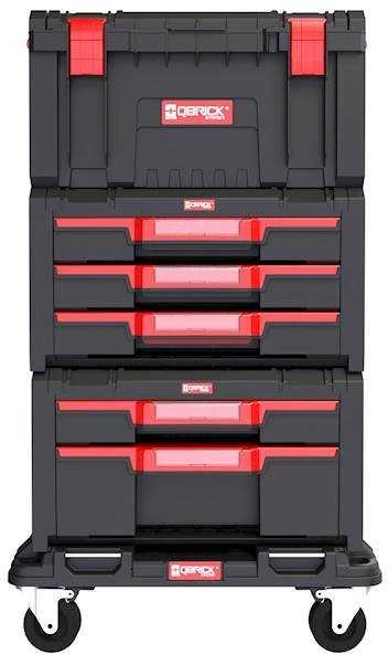 Q-Brick Įrankių dėžės Qbrick System PRO, Juodos/Raudonos spalvos