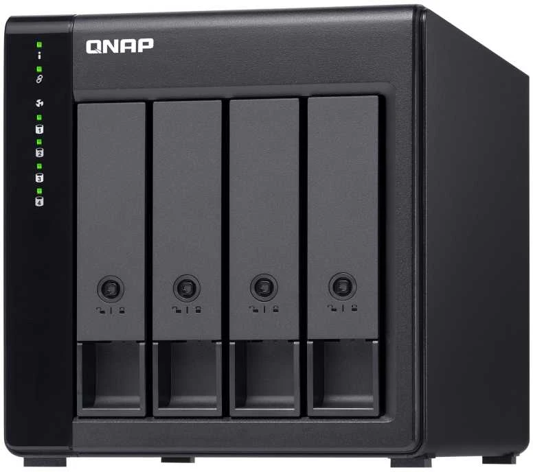 QNAP TL-D400S saugojimo diskų korpusas 2.5/3.5" HDD / SSD aptvaras Juoda, Pilka
