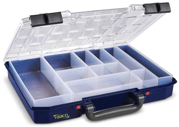 „raaco CarryLite 55 4x8-10“, Mėlyna, Polikarbonatas (PC), Polipropilenas (PP), 337 mm, 278 mm, 57 mm, 924 g
