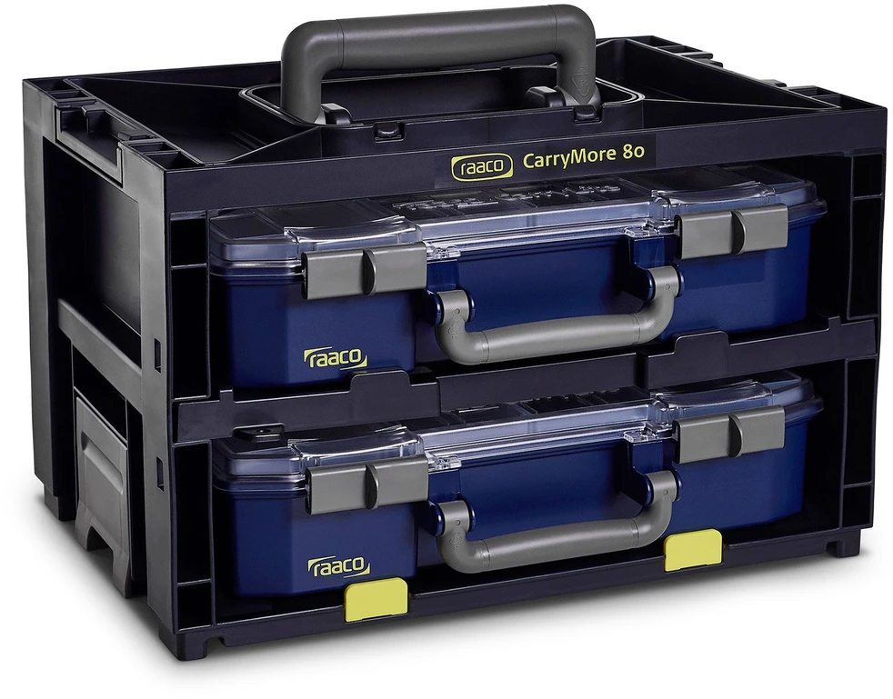 „raaco CarryMore 80x2“, laikiklis, „CarryLite“, Juodas, 386 mm, 278 mm, 241 mm