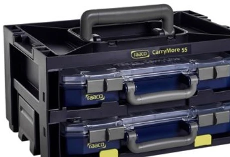„raaco CarryMore 80x2“, laikiklis, „CarryLite“, Juodas, 386 mm, 278 mm, 241 mm