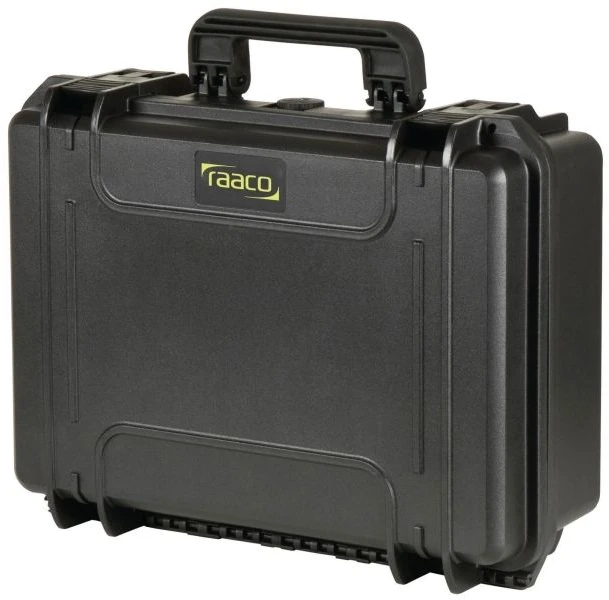 raaco FlightCase 4 lagaminas polipropilenas (PP), atsparus vandeniui, juodas