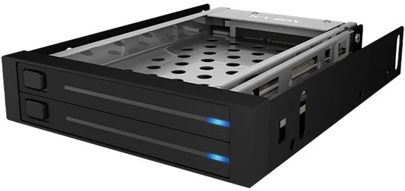 ICYBOX IB-2226StS Icy Box Mobilus stovas skirtas 2x 2,5 SATA HDD arba 3,5 SSD, Juodas
