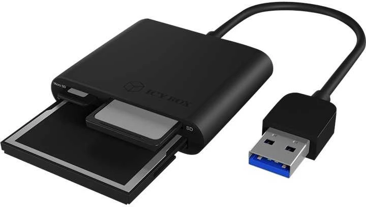 ICYBOX IB-CR301-U3 Icy Box Išorinis kortelių skaitytuvas USB 3.0, CF, SD, Micro SD