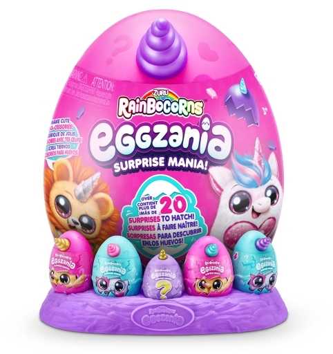 Zuru RAINBOCORNS pliušinis žaislas su daugiau nei 20 siurprizų Eggzania, 9258