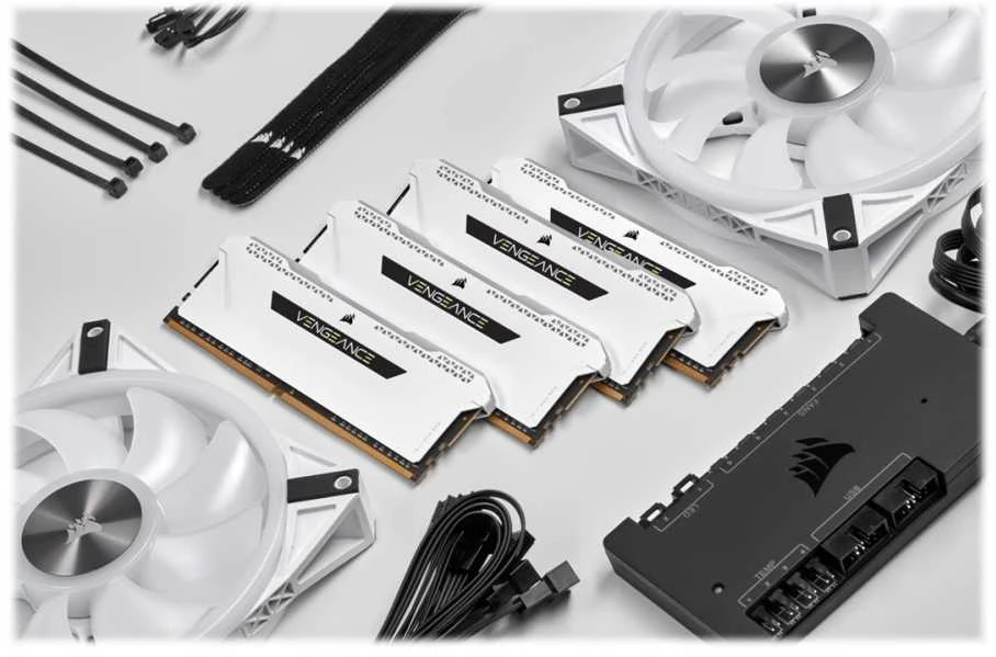 RAM Atmintis Corsair Vengeance RGB PRO SL, DDR4, 64 GB, 3200MHz, CL16 (CMH64GX4M4E3200C16W)