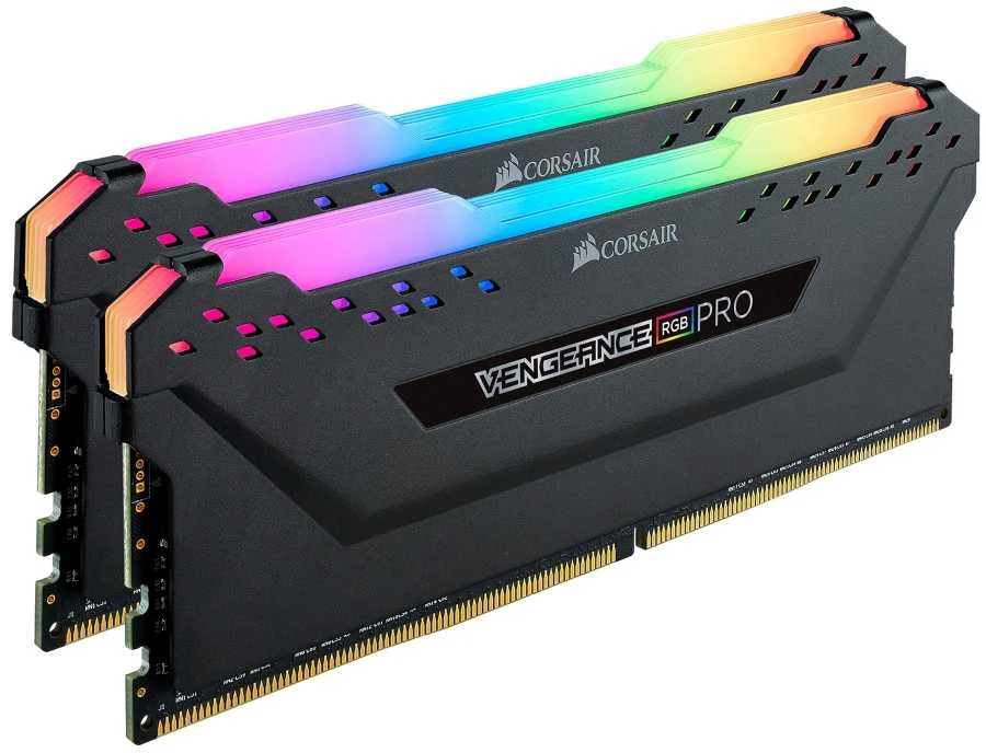 RAM CORSAIR Vengeance RGB PRO 32GB DDR4 3200MHz Unbuffered 16-20-20-38 juodas Šilumos skirstytuvas DIMM