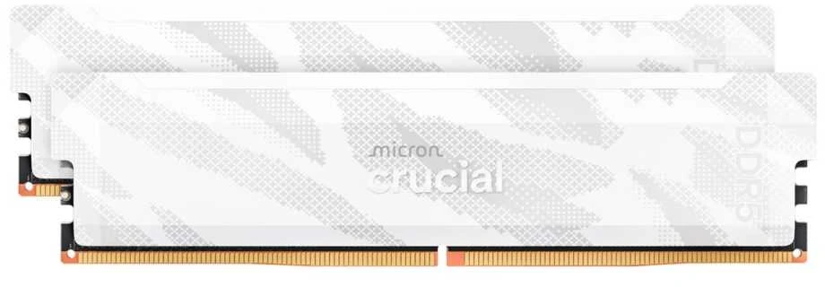 RAM „Crucial Pro Overclocking“ 32 GB [2 x 16 GB 6400 MHz DDR5 CL32 UDIMM] balta