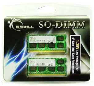 G.Skill SO-DIMM 8 GB DDR3-1600 (2x 4 GB) dviejų parametrų rinkinys, atmintis - F3-1600C11D-8GSL