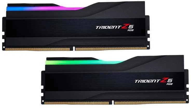 RAM „G.Skill Trident Z5 RGB F5-6000J4048F24GX2-TZ5RK“, 48 GB, 2 x 24 GB, DDR5, 6000 MHz, 288 kontaktų DIMM