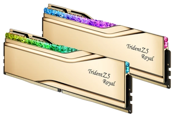 RAM G.Skill Trident Z5 Royal F5-6000J2836G16GX2-TR5G, 32 GB, 2 x 16 GB, DDR5, 288 kontaktų DIMM, auksinis