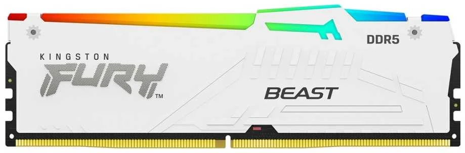 RAM „Kingston KF556C36BWEA-32“ 32 GB 5600 MT/s DDR5 CL36 DIMM FURY Beast Baltas RGB EXPO | „Kingston“