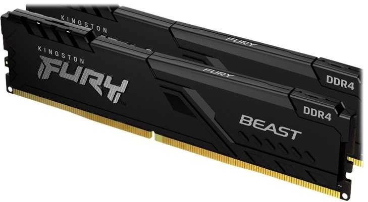 RAM „Kingston Fury Beast“ 8 GB, DDR4, 3600 MHz, kompiuteris / serveris, registracijos Nr., ECC Nr.