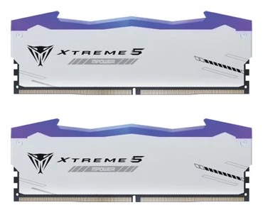 Patriot Viper Gaming RGB XTREME 5 DDR5-6400 RAM, CL 32, Intel XMP 3.0 – 48GB Dual Kit, sidabrinis