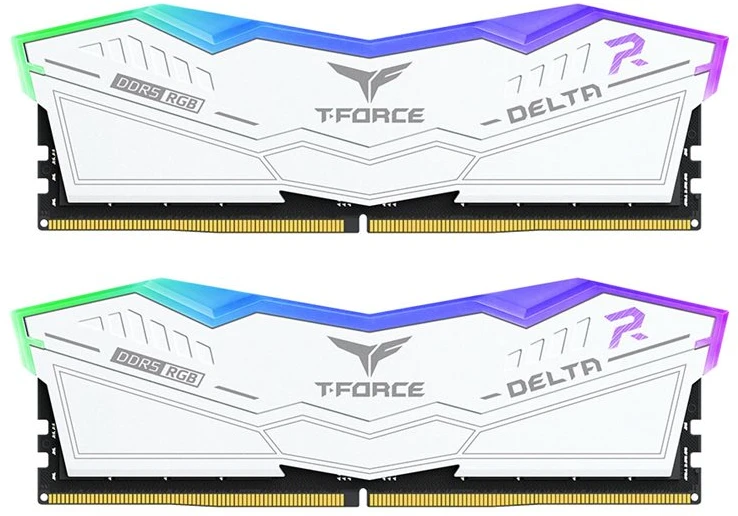 RAM „Team Group Delta RGB“, DDR5-6000, CL30, 32 GB – balta