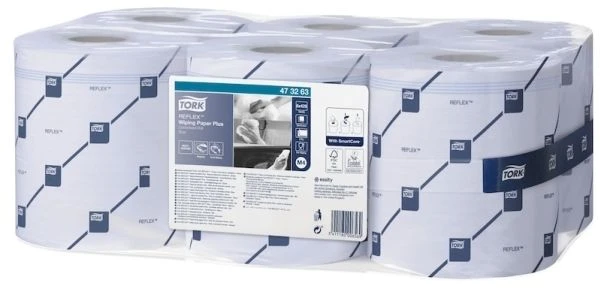 Rankšluosčių ritinėlis Tork Reflex plus M4 150 m Ø19 cm 2 sluoksnių FSC mėlynas - (6 ritinėliai)