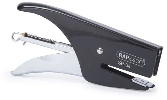 Rapesco SP-64, 12 lapų, juodas, plokščias sujungimas, metalinis, 4,5 cm