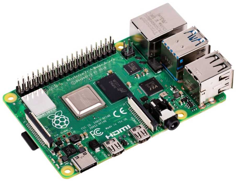 „Raspberry Pi 4“ modelis B, 4 GB RAM, USB C, „Dual Micro HDMI“, „Gigabit Ethernet“ RPI-4MODB4G
