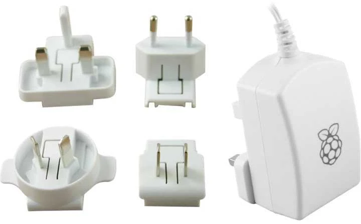 Raspberry Pi maitinimo adapteris su keičiamais kištukais