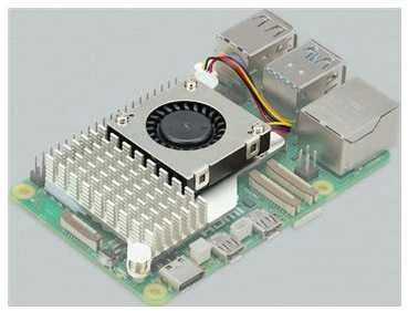 Raspberry Pi Active Cooler - aktyvus aušinimas - radiatorius + ventiliatorius skirtas Raspberry Pi 5