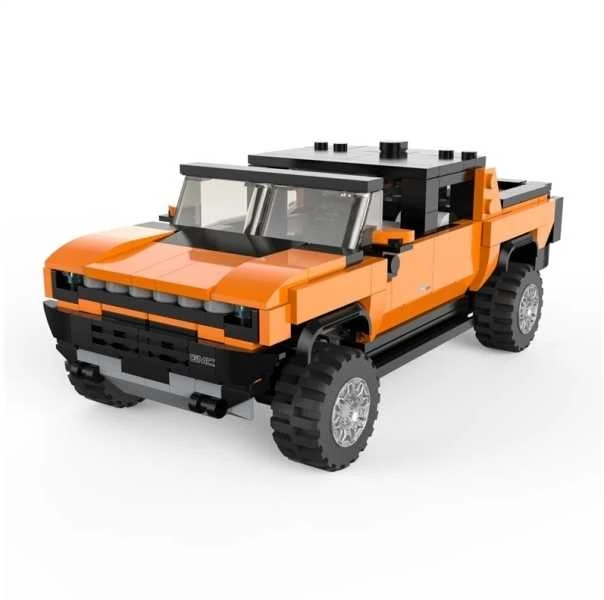 RASTAR 1:30 surenkamas automodelis Hummer EV, asort., oranžinis/geltonas, 454 dalys, 93700
