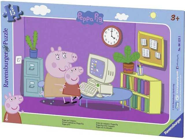 Ravensburger Dėlionė 15 vnt. - Peppa Pig prie kompiuterio