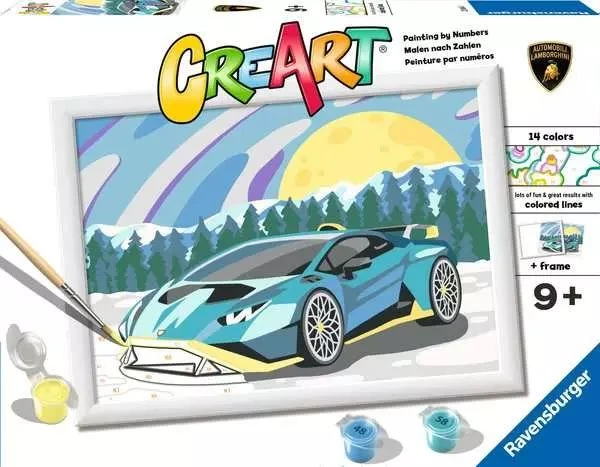Dėlionė Ravensburger CreArt Mėlyna Lamborghini