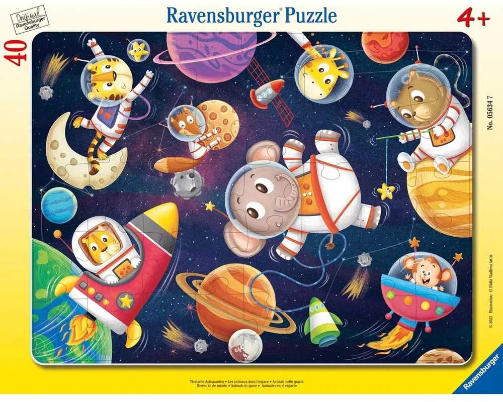 Dėlionė Ravensburger 56347, 40 vnt., Kosmosas, 4 metai