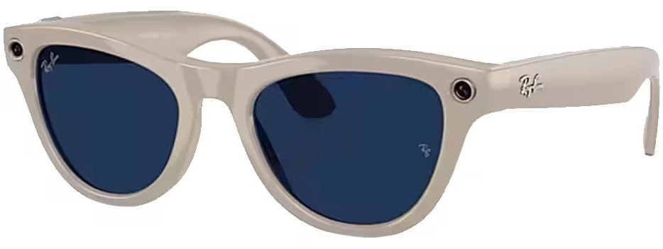 „RayBan“ „Ray-Ban Meta Skyler Gen1 AI“ akiniai – blizgūs / kreidiniai pilkos spalvos perėjimai