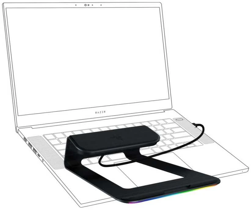 Razer | 17 " | Nešiojamas kompiuteris Stand Chroma V2 | Juodas