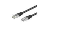 Goobay RB-LAN CAT 5e jungiamasis laidas, F/UTP, juodas – laido ilgis 7,5 m