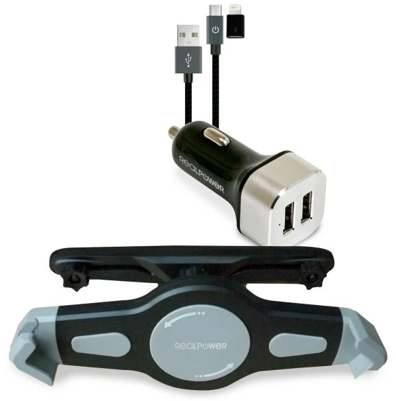 Įkroviklis Realpower 2x USB-A 2.4 A (168188)