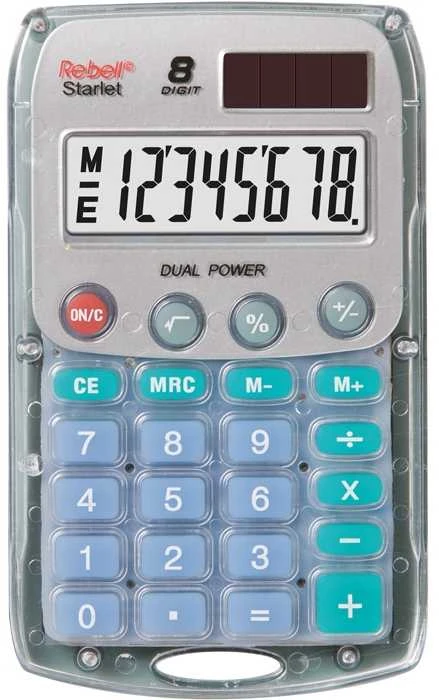 Rebell Calculator RE-STARLETP BX, rožinė, kišeninė, 8 vietos