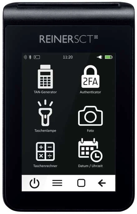 Reiner SCT tanJack deluxe pagrindinio meniu ekranas