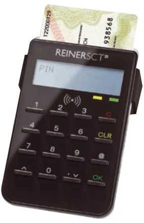 Atminties kortelė Carruzzo Reiner SCT cyberJack RFID skaitytuvas USB Juoda