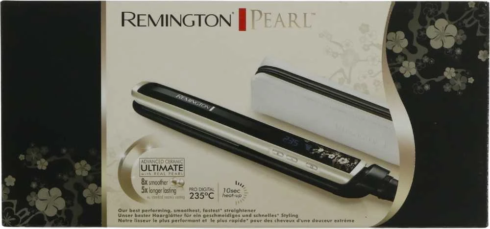Remington | PEARL Plaukų tiesintuvas | S9500 | Garantija 24 mėn. | Ceramic heating system | Ekranas Digital display | Temperature (min) 150 °C | Temperature (max) 235 °C | Juodas