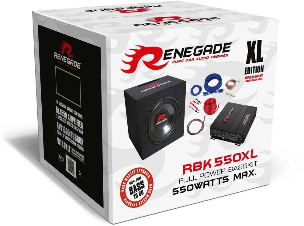 Subwoofer automobilinis Kingston Fury Renegade RBK550XL automobilinis žemųjų dažnių komplektas