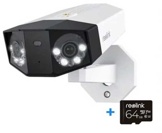 Stebėjimo kamera Reolink Duo Series P750 16MP UHD su dviem objektyvais, PoE jungtimi ir 180° panoraminiu vaizdu